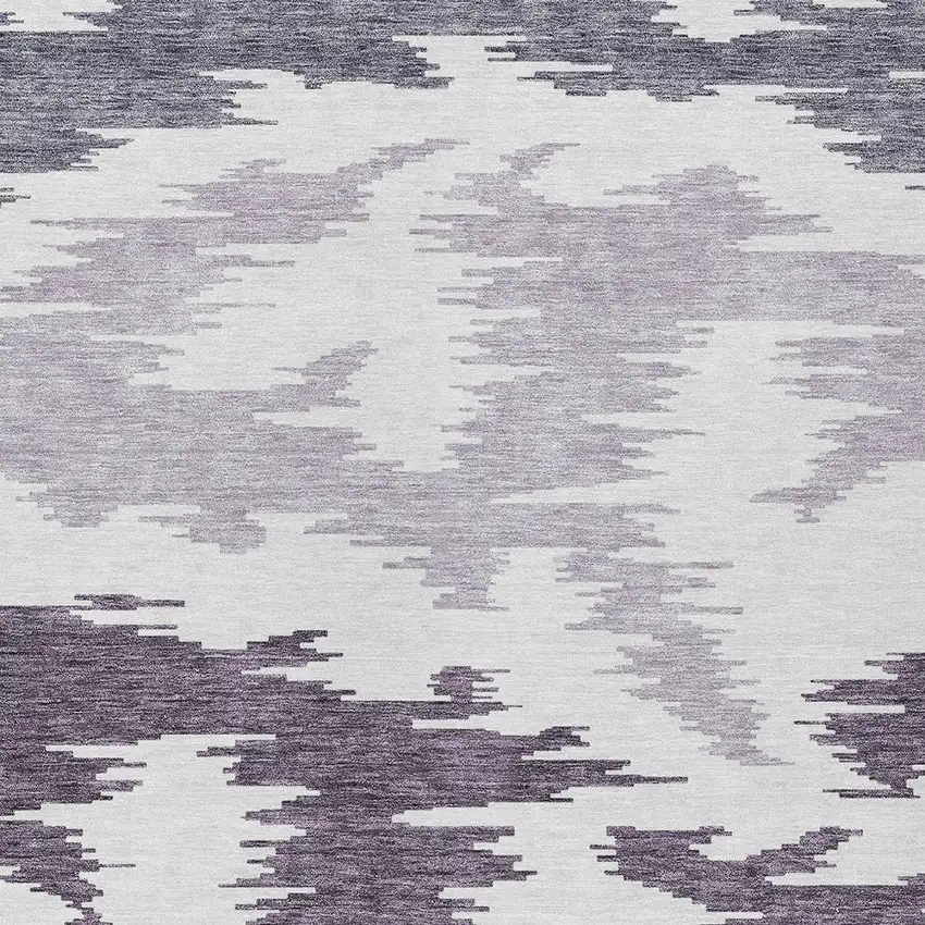 Purple Lavender And Ivory Abstract Washable Indoor Outdoor Area Rug Photo 4