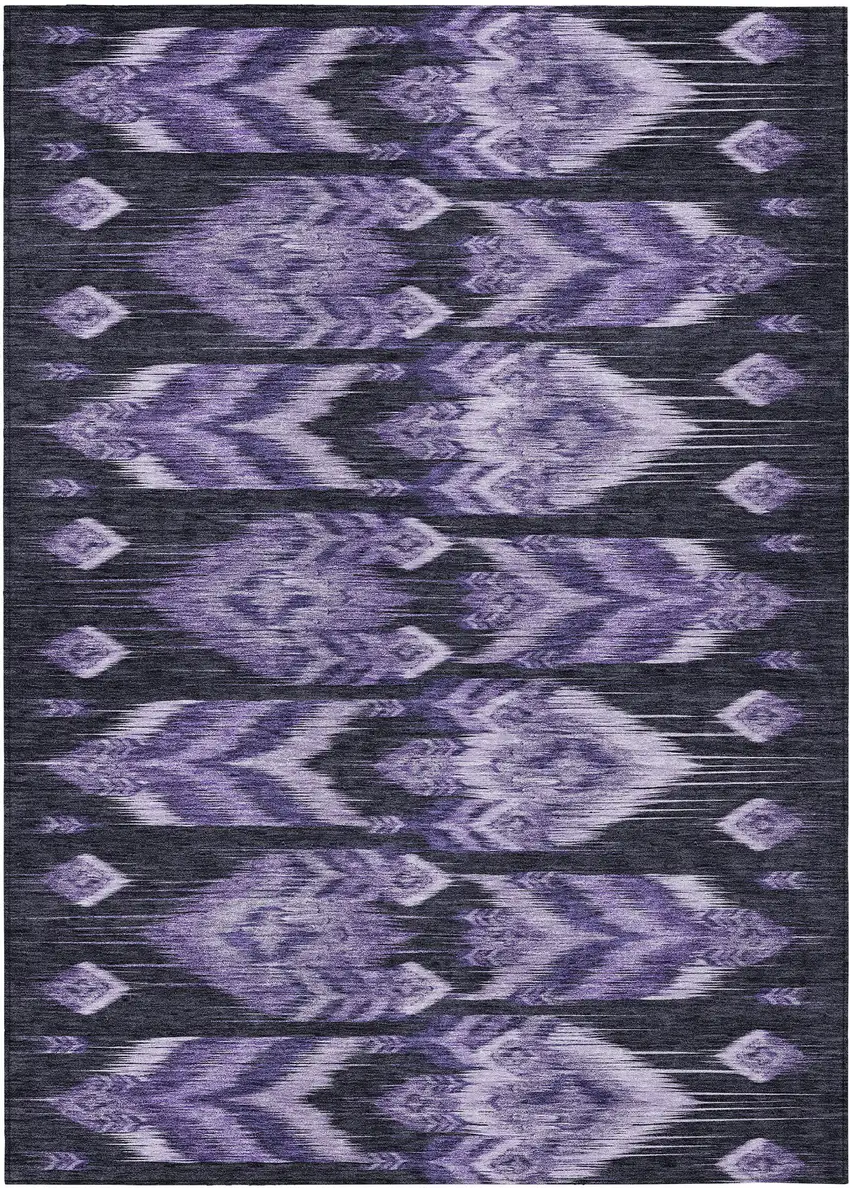 Purple Lavender And Plum Southwestern Washable Indoor Outdoor Area Rug Photo 2