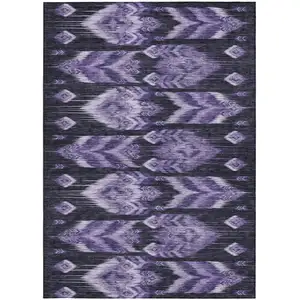 Photo of Purple Lavender And Plum Southwestern Washable Indoor Outdoor Area Rug