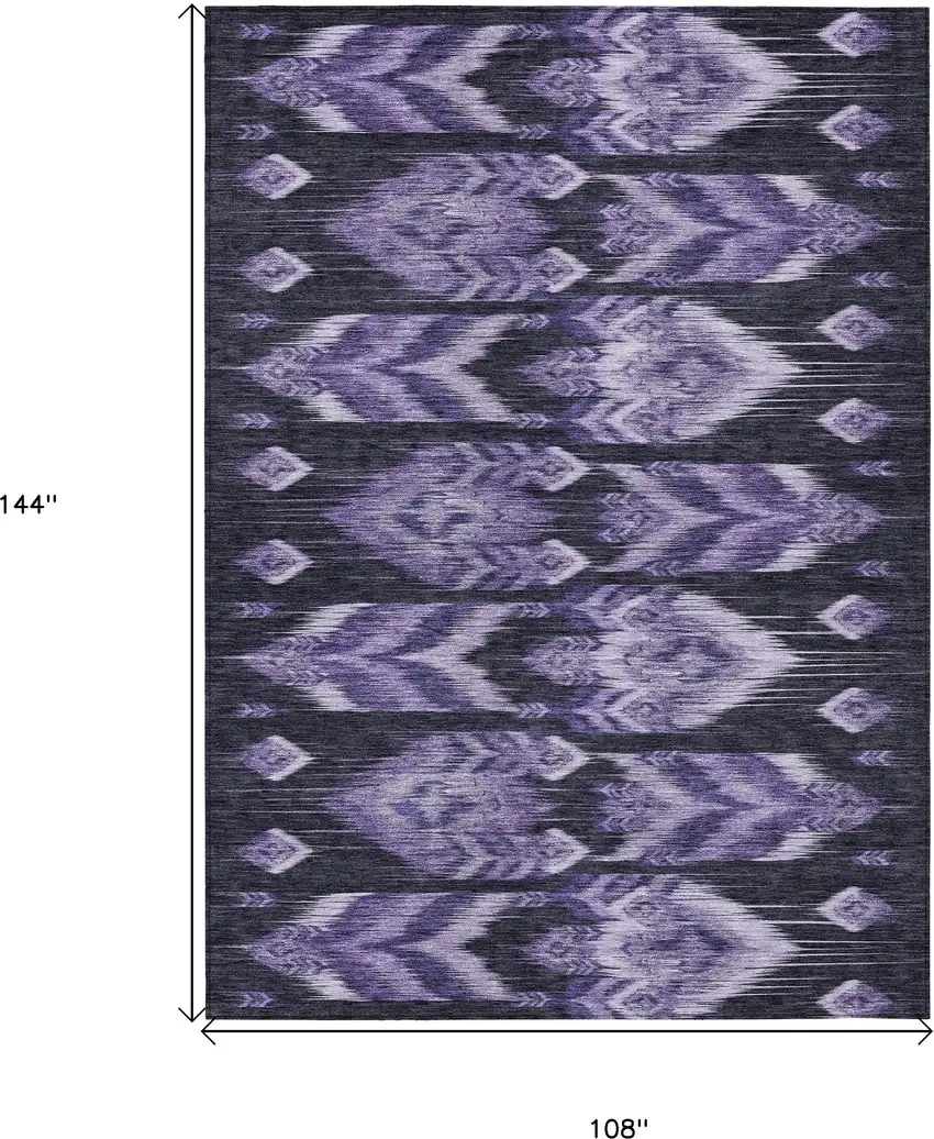 Purple Lavender And Plum Southwestern Washable Indoor Outdoor Area Rug Photo 3