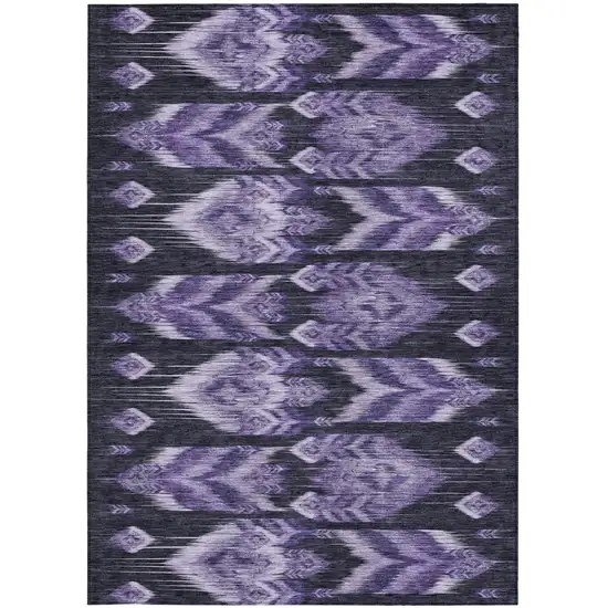 Purple Lavender And Plum Southwestern Washable Indoor Outdoor Area Rug Photo 7