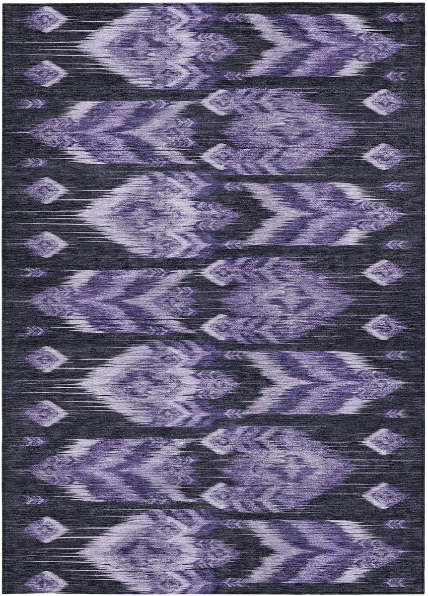 Purple Lavender And Plum Southwestern Washable Indoor Outdoor Area Rug Photo 7