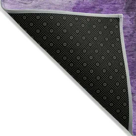 Purple Lilac And Eggplant Abstract Washable Indoor Outdoor Area Rug Photo 2