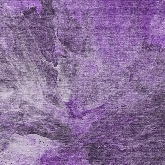 Purple Lilac And Eggplant Abstract Washable Indoor Outdoor Area Rug Photo 4