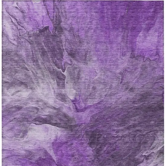 Purple Lilac And Eggplant Abstract Washable Indoor Outdoor Area Rug Photo 5