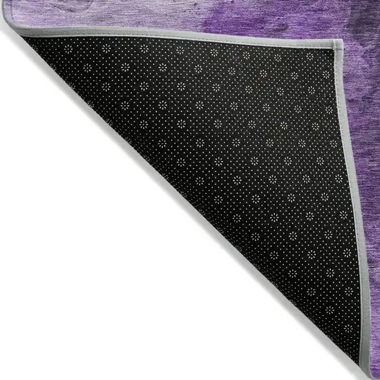 Purple Lilac And Eggplant Abstract Washable Indoor Outdoor Area Rug Photo 2