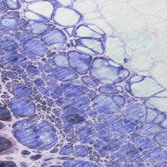 Purple Lilac And Eggplant Abstract Washable Indoor Outdoor Area Rug Photo 4