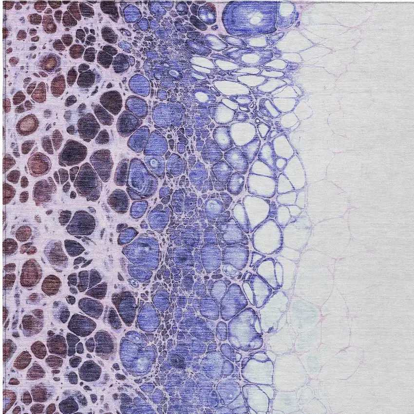Purple Lilac And Eggplant Abstract Washable Indoor Outdoor Area Rug Photo 6