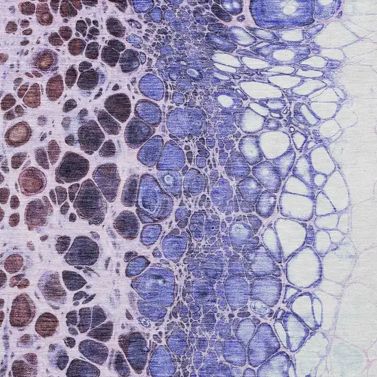 Purple Lilac And Eggplant Abstract Washable Indoor Outdoor Area Rug Photo 5