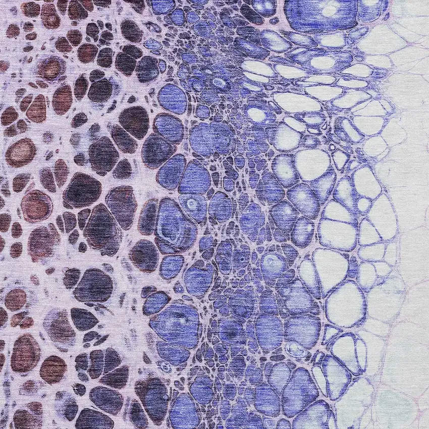 Purple Lilac And Eggplant Abstract Washable Indoor Outdoor Area Rug Photo 5