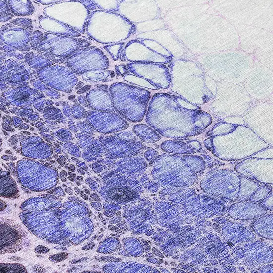 Purple Lilac And Eggplant Abstract Washable Indoor Outdoor Area Rug Photo 4
