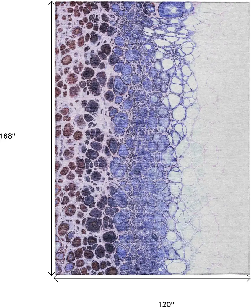 Purple Lilac And Eggplant Abstract Washable Indoor Outdoor Area Rug Photo 3