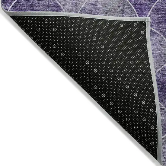 Purple Lilac And Lavender Abstract Washable Indoor Outdoor Area Rug Photo 4