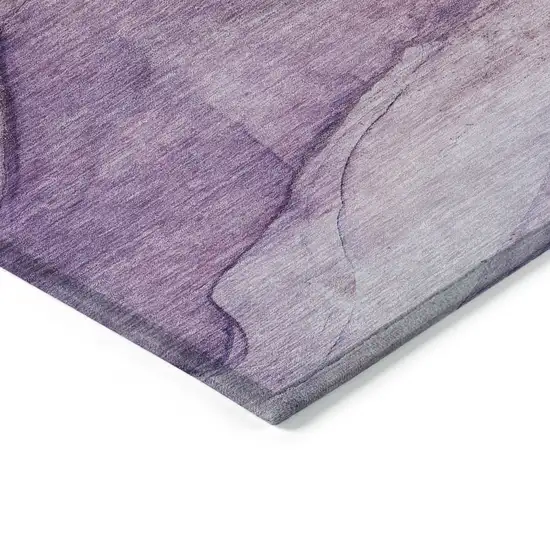 Purple Lilac And Lavender Abstract Washable Indoor Outdoor Area Rug Photo 4