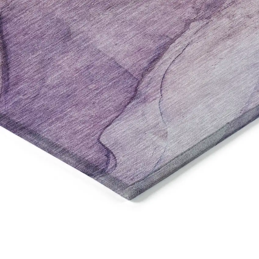 Purple Lilac And Lavender Abstract Washable Indoor Outdoor Area Rug Photo 4