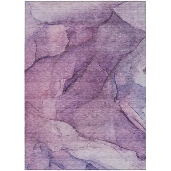 Purple Lilac And Lavender Abstract Washable Indoor Outdoor Area Rug Photo 5