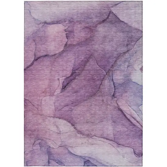 Purple Lilac And Lavender Abstract Washable Indoor Outdoor Area Rug Photo 5