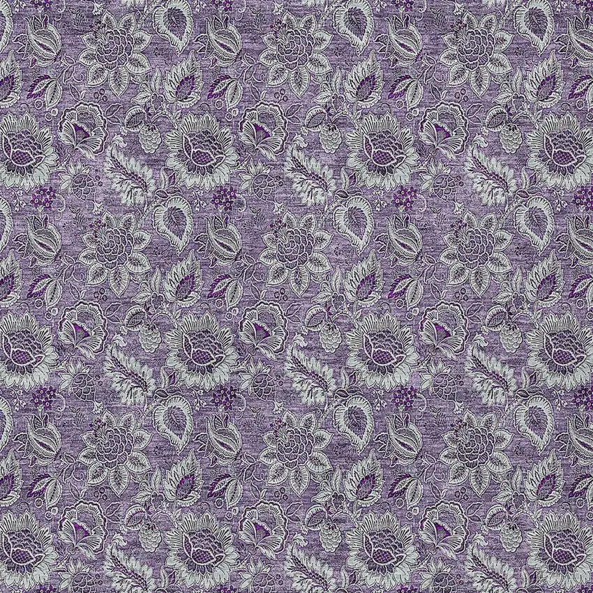 Purple Lilac And Lavender Floral Washable Indoor Outdoor Area Rug Photo 6