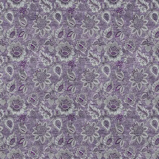 Purple Lilac And Lavender Floral Washable Indoor Outdoor Area Rug Photo 6