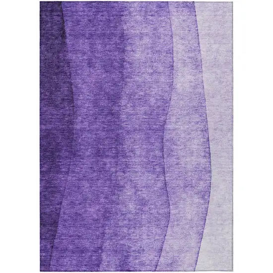 Purple Lilac And Lavender Ombre Washable Indoor Outdoor Area Rug Photo 1