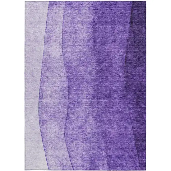 Purple Lilac And Lavender Ombre Washable Indoor Outdoor Area Rug Photo 4