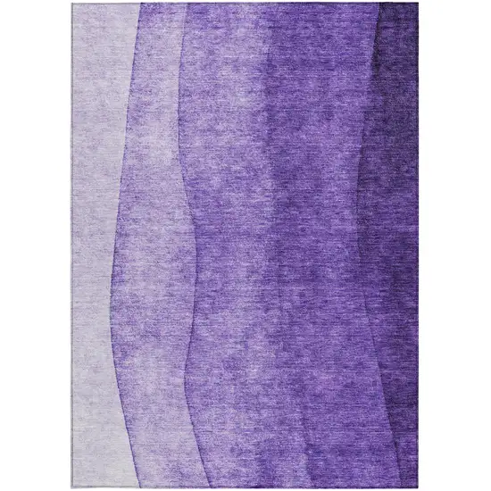 Purple Lilac And Lavender Ombre Washable Indoor Outdoor Area Rug Photo 4