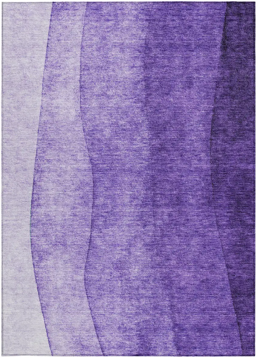 Purple Lilac And Lavender Ombre Washable Indoor Outdoor Area Rug Photo 4