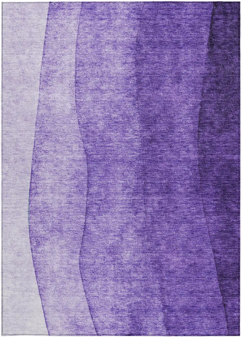 Purple Lilac And Lavender Ombre Washable Indoor Outdoor Area Rug Photo 4