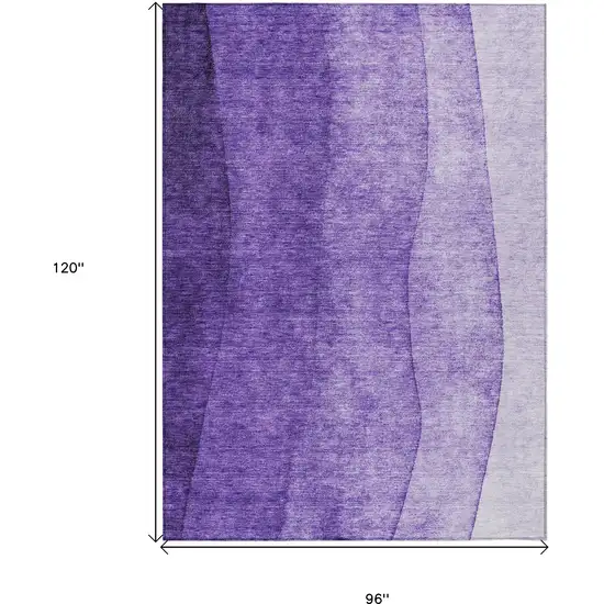Purple Lilac And Lavender Ombre Washable Indoor Outdoor Area Rug Photo 9