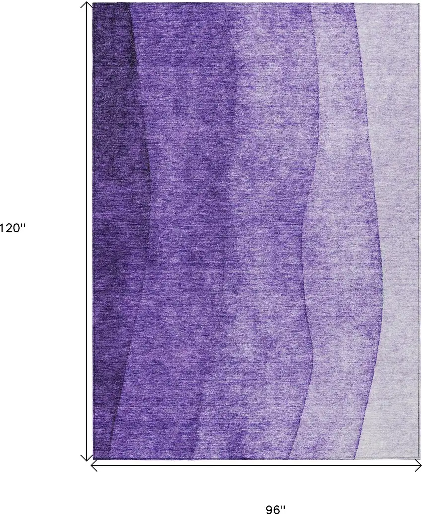 Purple Lilac And Lavender Ombre Washable Indoor Outdoor Area Rug Photo 9