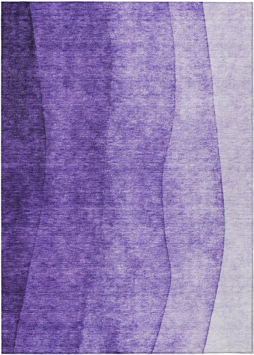 Purple Lilac And Lavender Ombre Washable Indoor Outdoor Area Rug Photo 1