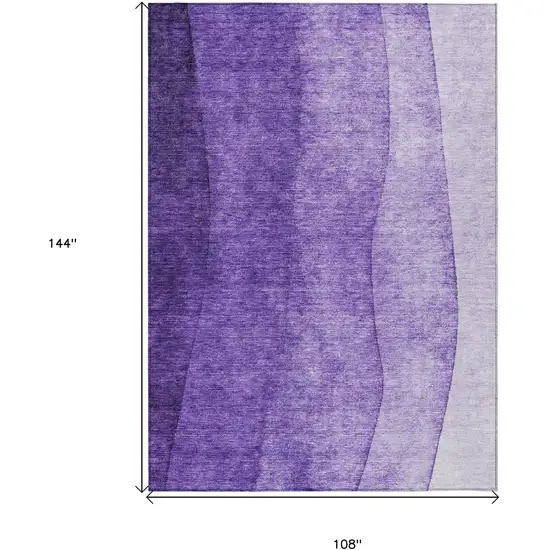 Purple Lilac And Lavender Ombre Washable Indoor Outdoor Area Rug Photo 9