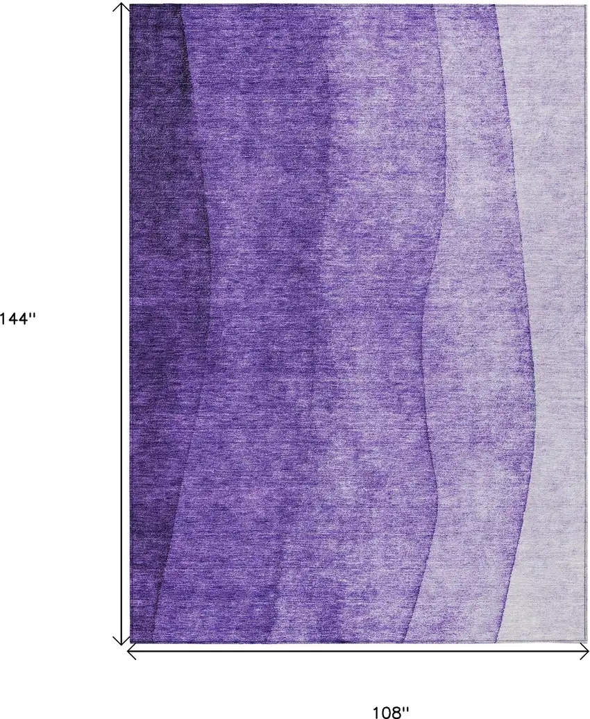 Purple Lilac And Lavender Ombre Washable Indoor Outdoor Area Rug Photo 9