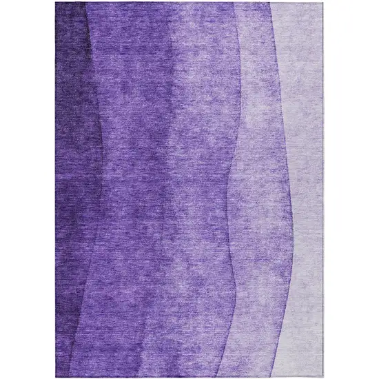Purple Lilac And Lavender Ombre Washable Indoor Outdoor Area Rug Photo 1