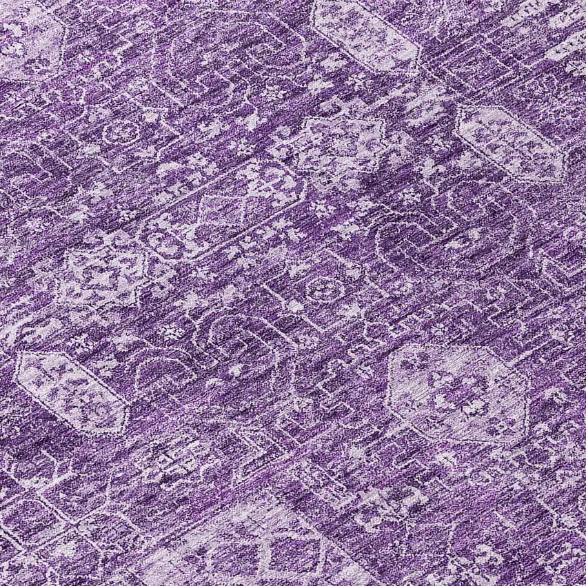 Purple Lilac And Lavender Oriental Washable Indoor Outdoor Area Rug Photo 5