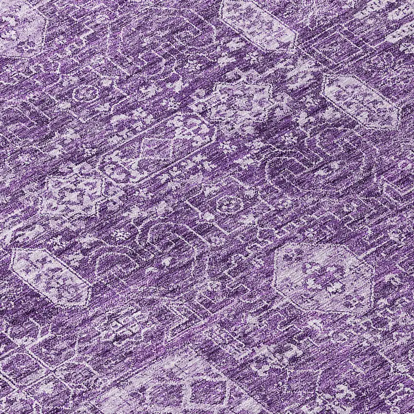 Purple Lilac And Lavender Oriental Washable Indoor Outdoor Area Rug Photo 5