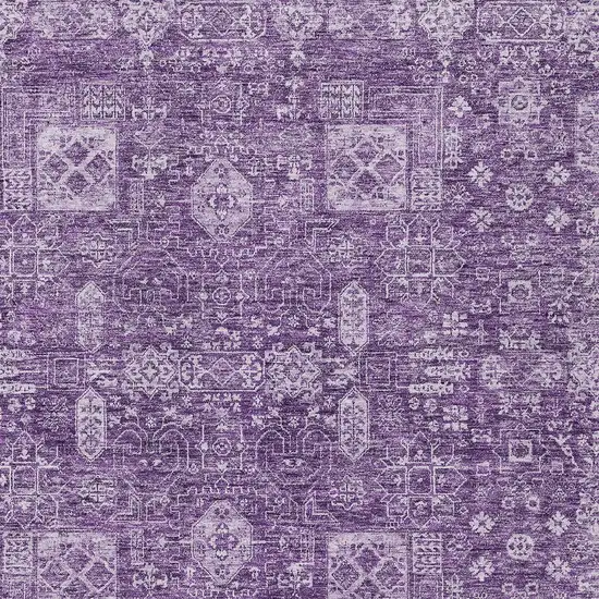 Purple Lilac And Lavender Oriental Washable Indoor Outdoor Area Rug Photo 6