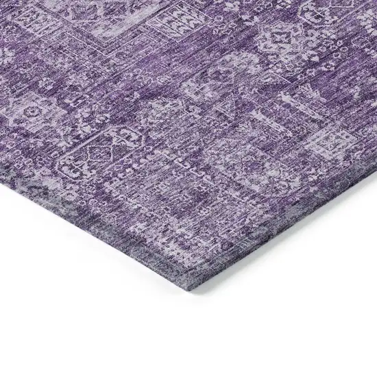 Purple Lilac And Lavender Oriental Washable Indoor Outdoor Area Rug Photo 3