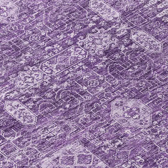 Purple Lilac And Lavender Oriental Washable Indoor Outdoor Area Rug Photo 4