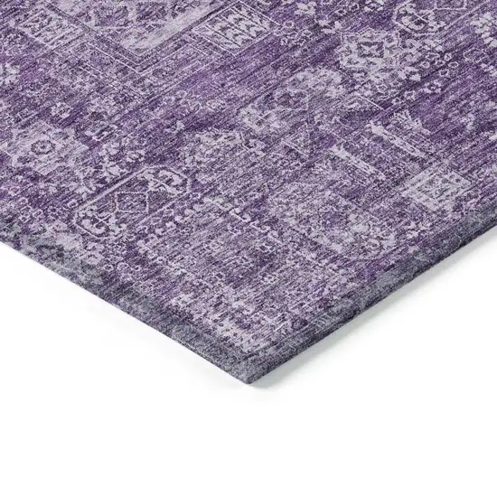 Purple Lilac And Lavender Oriental Washable Indoor Outdoor Area Rug Photo 3