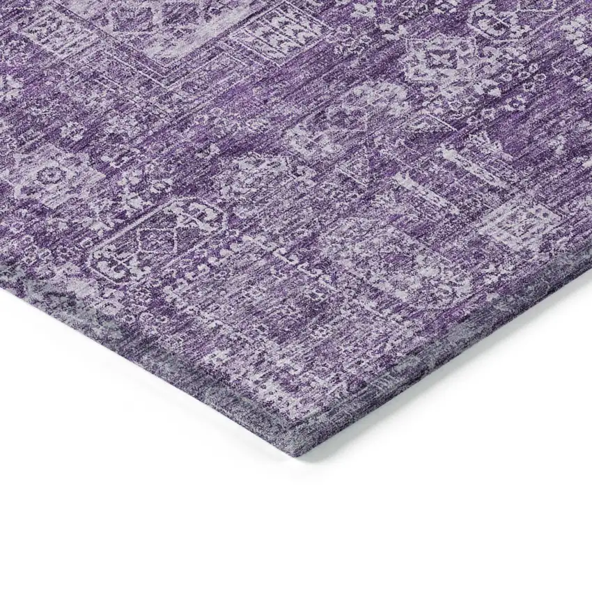 Purple Lilac And Lavender Oriental Washable Indoor Outdoor Area Rug Photo 3