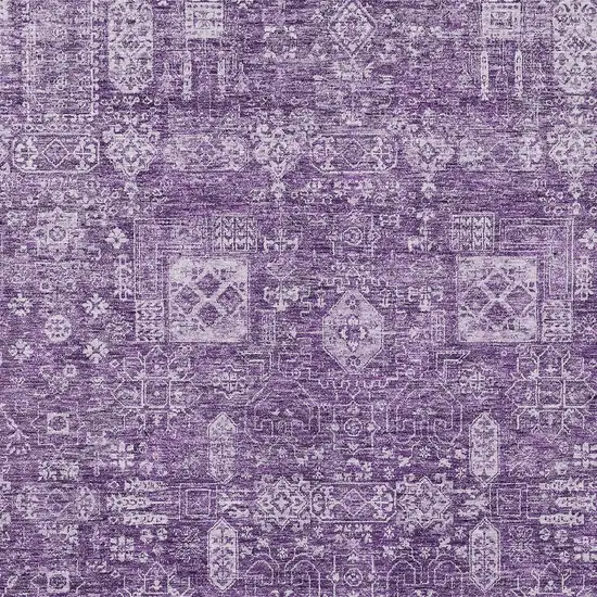 Purple Lilac And Lavender Oriental Washable Indoor Outdoor Area Rug Photo 7