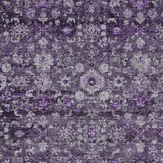 Purple Lilac And Lavender Oriental Washable Indoor Outdoor Area Rug Photo 5
