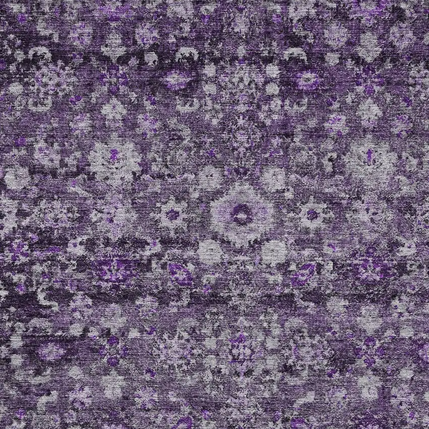 Purple Lilac And Lavender Oriental Washable Indoor Outdoor Area Rug Photo 5