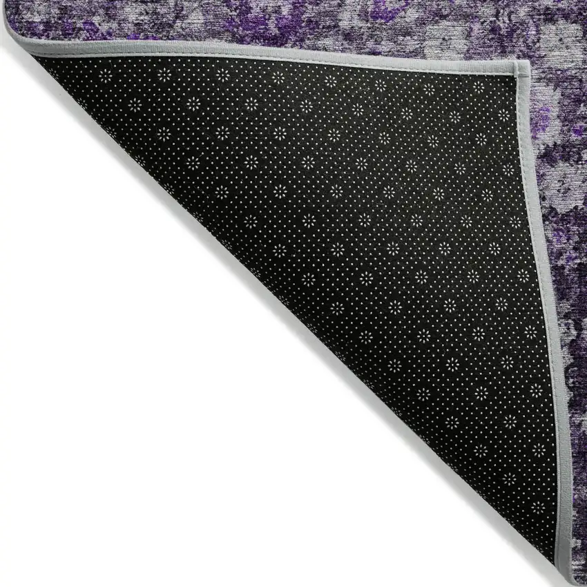 Purple Lilac And Lavender Oriental Washable Indoor Outdoor Area Rug Photo 3