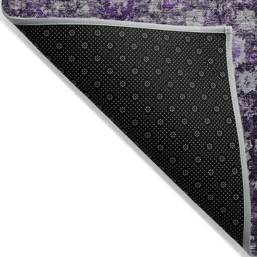 Purple Lilac And Lavender Oriental Washable Indoor Outdoor Area Rug Photo 3