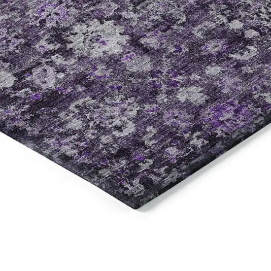 Purple Lilac And Lavender Oriental Washable Indoor Outdoor Area Rug Photo 4