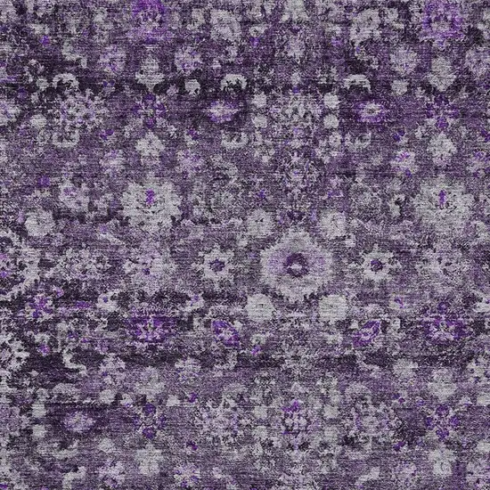 Purple Lilac And Lavender Oriental Washable Indoor Outdoor Area Rug Photo 5