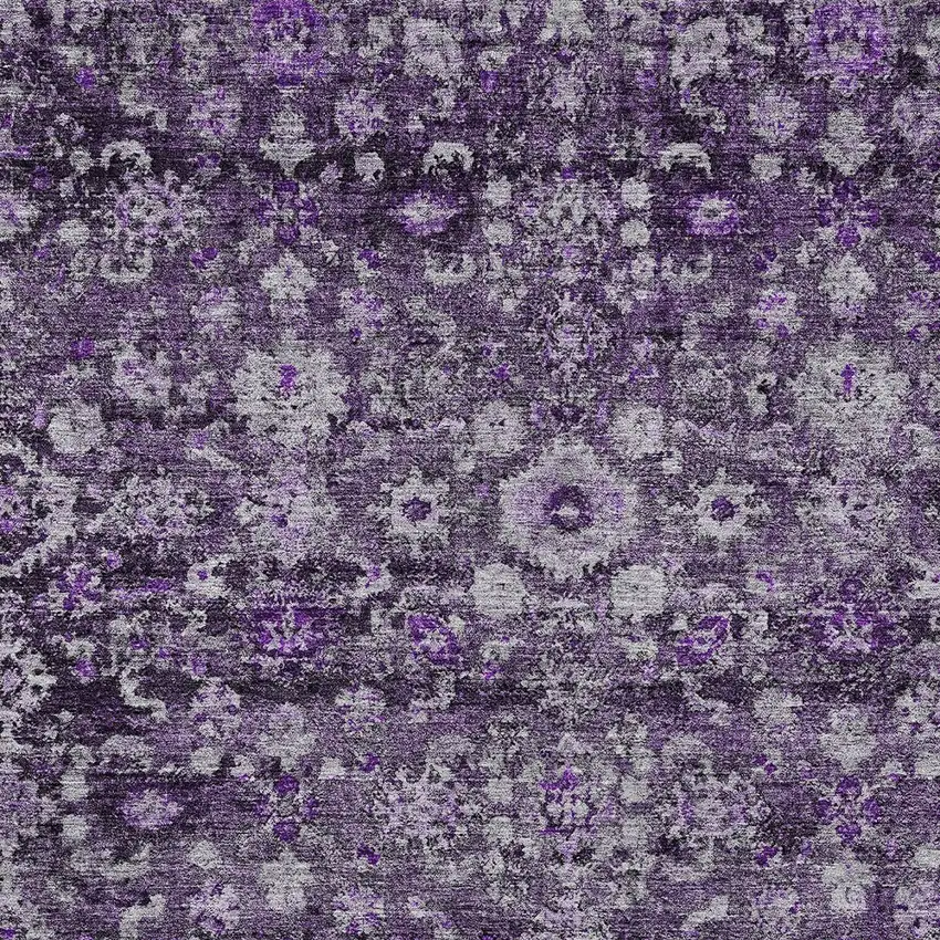Purple Lilac And Lavender Oriental Washable Indoor Outdoor Area Rug Photo 5