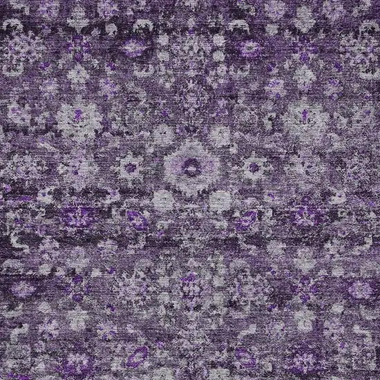 Purple Lilac And Lavender Oriental Washable Indoor Outdoor Area Rug Photo 6